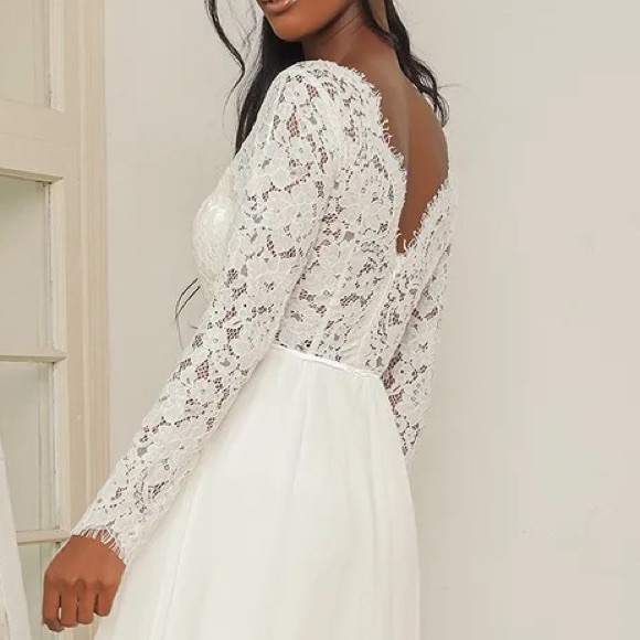 NWT • Lulu’s | Forever Starts Tonight Wedding Dress - Picture 7 of 8